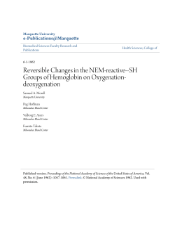 SH Groups of Hemoglobin on Oxygenation