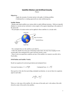 Satellite Motion and Artificial Gravity