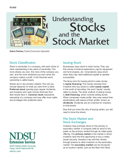 Understanding Stocks and the Stock Market