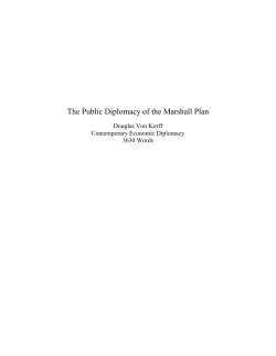 The Public Diplomacy of the Marshall Plan