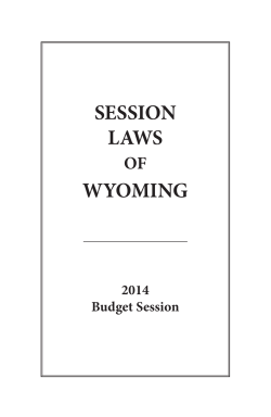 session laws - Wyoming Legislature