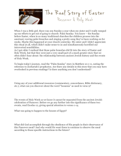 passover and holy week pdf