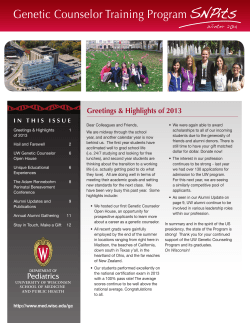 Genetic Counselor Training Program SNPits