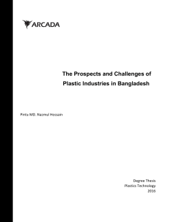 The Prospects and Challenges of Plastic Industries in
