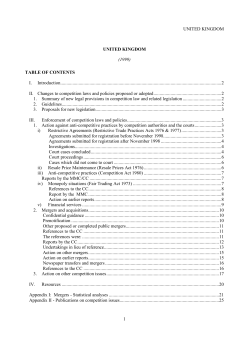 UNITED KINGDOM 1 UNITED KINGDOM (1999) TABLE