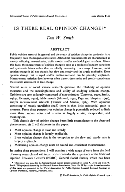 IS THERE REAL OPINION CHANGE?*