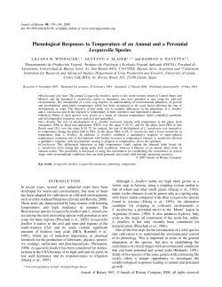 Phenological Responses to Temperature of an Annual and a