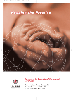 Summary of the Declaration of Commitment on HIV/AIDS