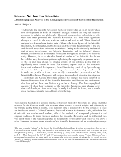 Science. Not Just For Scientists. Aaron Gasparik