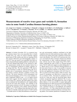Measurements of reactive trace gases and variable O3 formation
