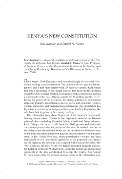 Kenya`s new constitution