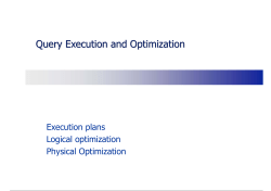 Query Execution and Optimization