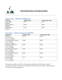 Advertising Rates and Opportunities
