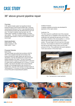 36inch above ground pipeline repair