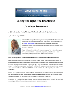 Seeing the Light: The Benefits of UV Water Treatment