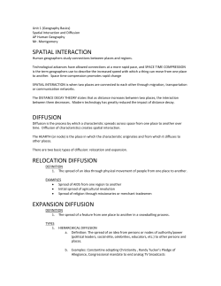 SPATIAL INTERACTION DIFFUSION RELOCATION DIFFUSION