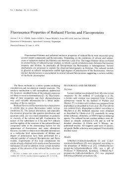 Fluorescence Properties of Reduced Flavins and Flavoproteins