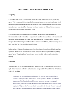 Memorandum from the Ministry of Defence, 3