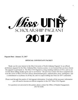 Miss UNA 2017 Registration Packet