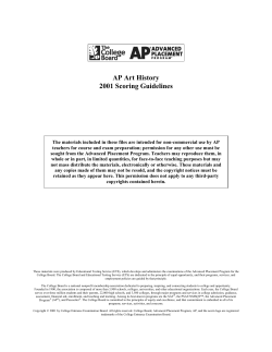 2001 AP Art History Scoring Guidelines - AP Central