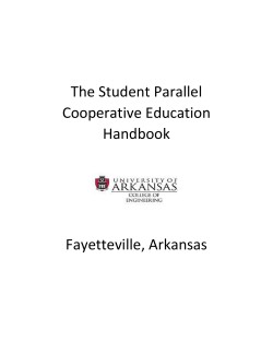 The Student Parallel Cooperative Education Handbook