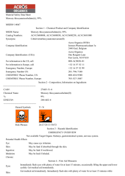 Material Safety Data Sheet Mercury thiocyanatocobaltate(ii), 99