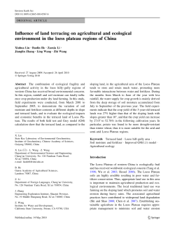Influence of land terracing on agricultural and
