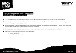 Parameters for Session Skills &ndash; Improvising Initial&ndash;Grade 8 for all