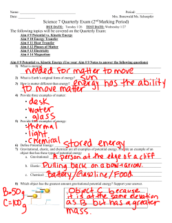 Science 7 Quarterly Exam (2nd Marking Period)