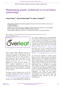 Manipulating genetic architecture to reveal fitness relationships