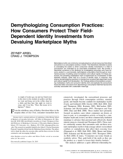 Demythologizing Consumption Practices: How Consumers Protect