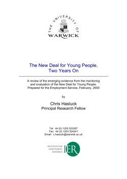 The New Deal for Young People, Two Years On
