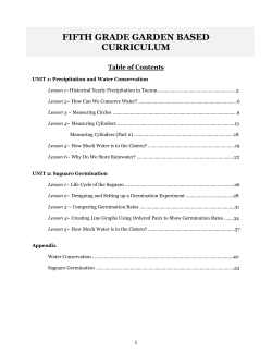 5th Grade Lesson Plans - Community and School Garden Program