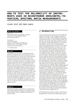 how to test the reliability of instruments used in microtremor