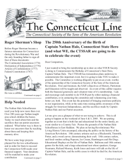 Roger Sherman`s Shop The 250th Anniversary of the Birth of