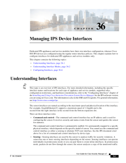 36 Managing IPS Device Interfaces