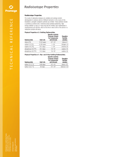 Radioisotope Properties