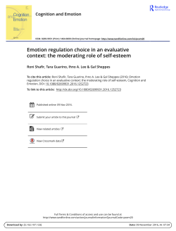 Emotion regulation choice in an evaluative context: the moderating