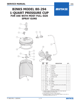 service manual binks model 80-294 1