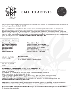 Entry Form - Sidney Fine Art Show