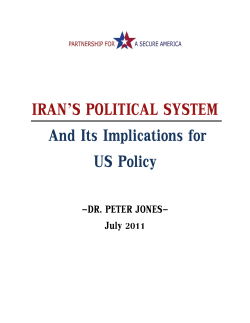 IRAN`S POLITICAL SYSTEM And Its Implications for US Policy