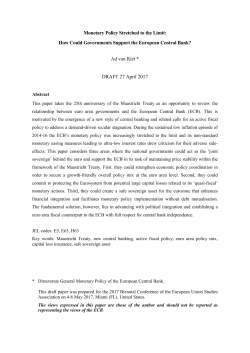 Monetary Policy Stretched to the Limit: How Could Governments