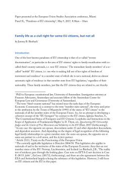 Family life as a civil right for some EU citizens, but not all