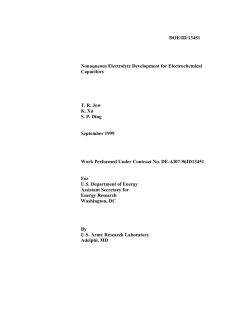 Nonaqueous Electrolyte Development for