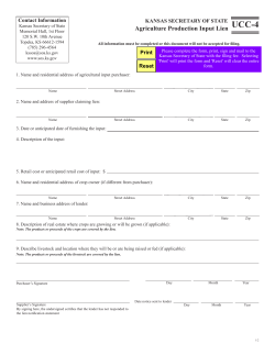 Agriculture Production Input Lien