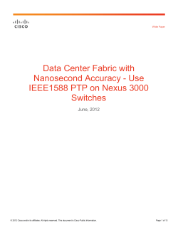 Data Center Fabric with Nanosecond Accuracy - Use