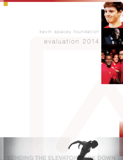 evaluation 2014 - The Kevin Spacey Foundation