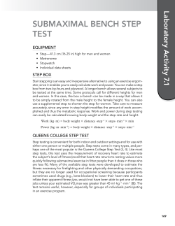 submaximal bench step test