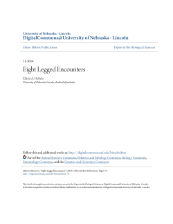 Eight Legged Encounters - DigitalCommons@University of