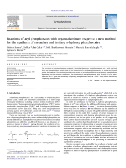 Reactions of acyl phosphonates with organoaluminum reagents: a